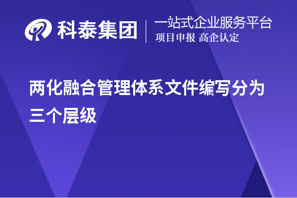 兩化融合管理體系文件編寫分為三個層級