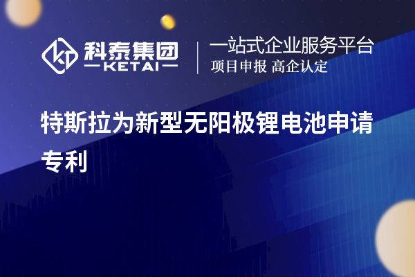 特斯拉為新型無陽極鋰電池申請專利