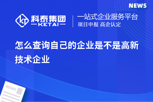 怎么查詢(xún)自己的企業(yè)是不是高新技術(shù)企業(yè)