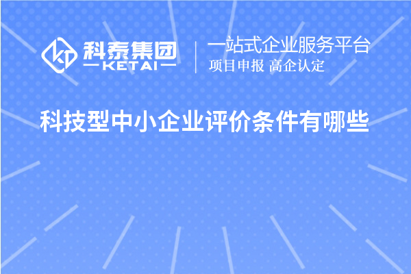 科技型中小企業(yè)評價(jià)條件有哪些