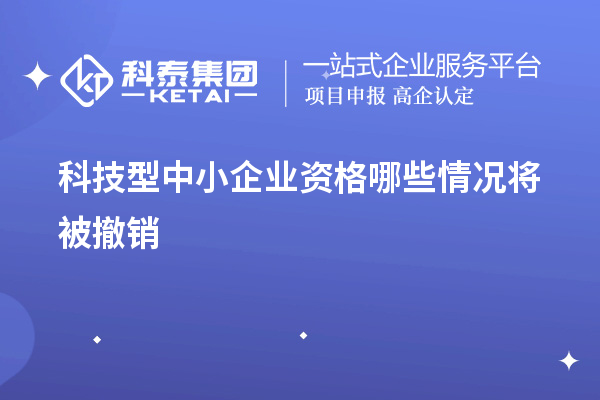 科技型中小企業(yè)資格哪些情況將被撤銷(xiāo)