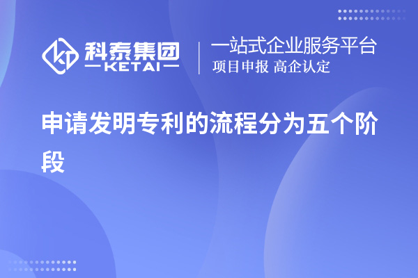 申請發(fā)明專(zhuān)利的流程分為五個(gè)階段