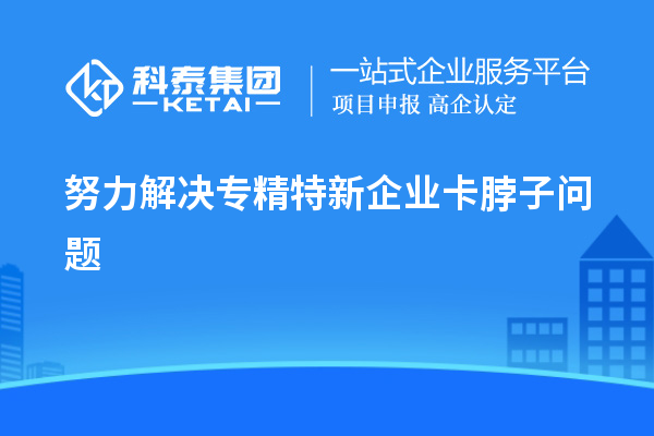 努力解決專精特新企業(yè)卡脖子問(wèn)題