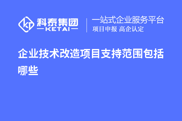 企業(yè)技術(shù)改造項目支持范圍包括哪些