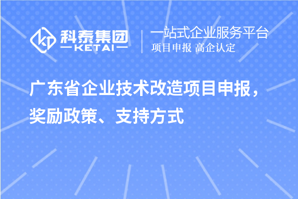 廣東省企業(yè)技術(shù)改造項目申報，獎勵政策、支持方式