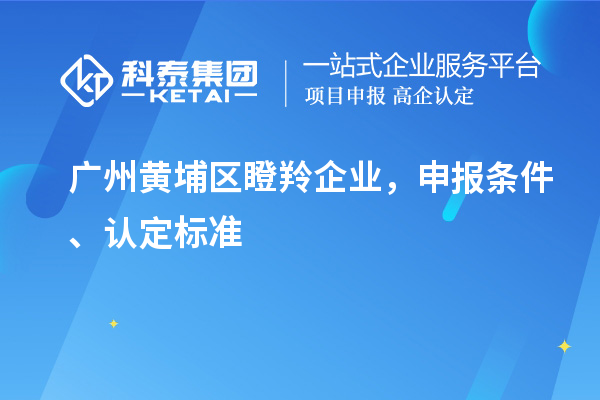 廣州黃埔區瞪羚企業(yè)，申報條件、認定標準