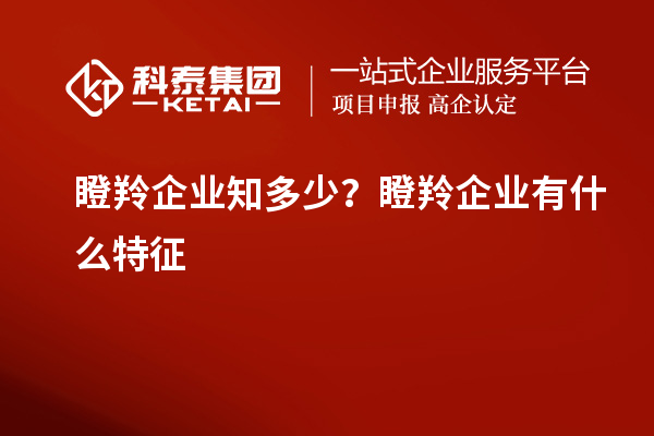 瞪羚企業(yè)知多少？瞪羚企業(yè)有什么特征