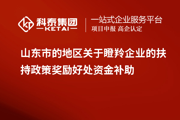 山東市的地區關(guān)于瞪羚企業(yè)的扶持政策獎勵好處資金補助