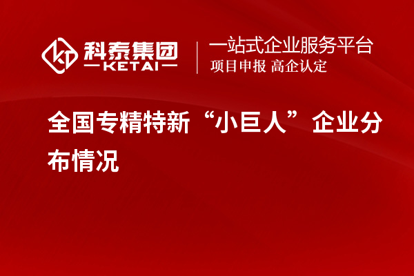 全國專精特新“小巨人”企業(yè)分布情況