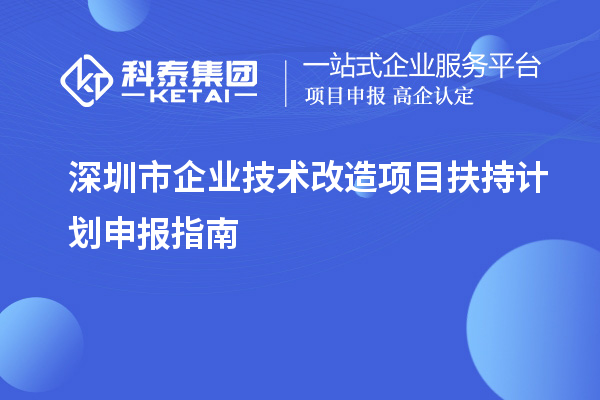 深圳市企業(yè)技術(shù)改造項目扶持計劃申報指南