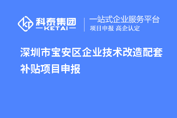 深圳市寶安區(qū)企業(yè)技術改造配套補貼項目申報