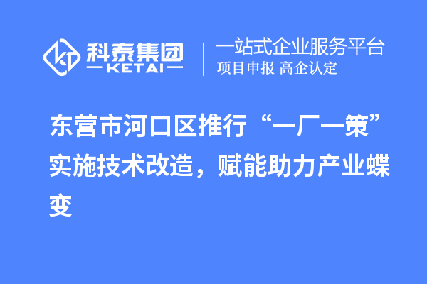 東營市河口區(qū)推行“一廠一策”實施技術(shù)改造，賦能助力產(chǎn)業(yè)蝶變