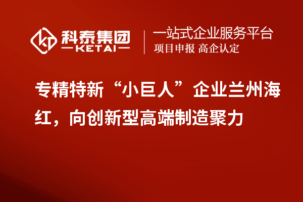 專精特新“小巨人”企業(yè)蘭州海紅，向創(chuàng)新型高端制造聚力