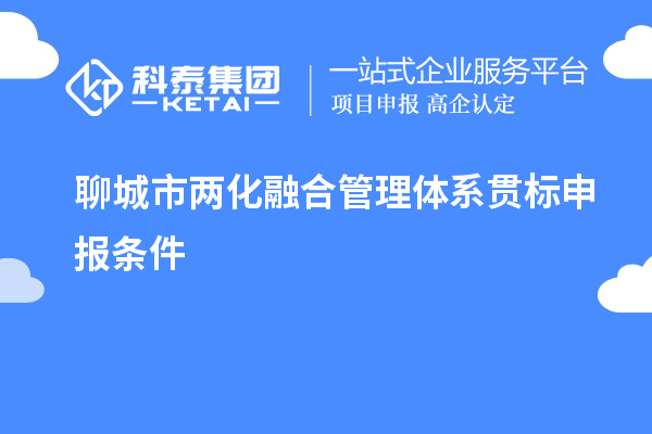 聊城市兩化融合管理體系貫標(biāo)申報(bào)條件