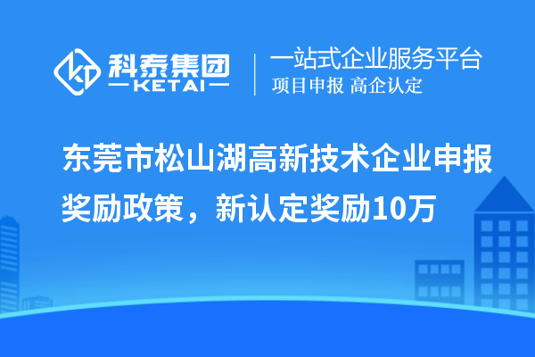 東莞市松山湖高新技術(shù)企業(yè)申報獎勵政策，新認定獎勵10萬(wàn)