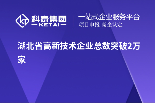 湖北省高新技術(shù)企業(yè)總數(shù)突破2萬家