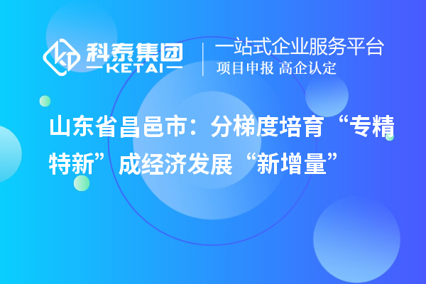 山東省昌邑市：分梯度培育 “專精特新”成經濟發(fā)展“新增量”