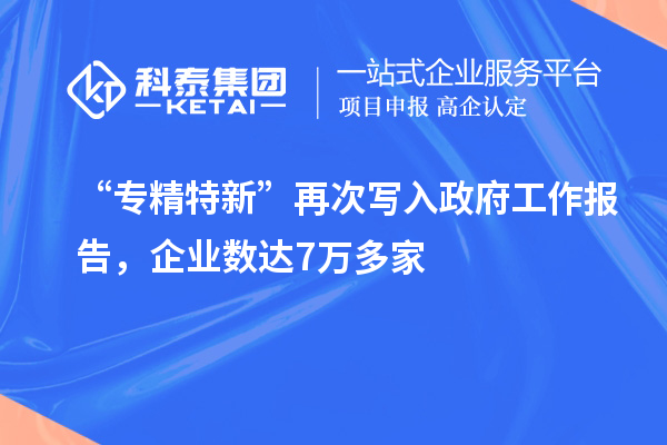 “專(zhuān)精特新”再次寫(xiě)入政府工作報告，企業(yè)數達7萬(wàn)多家