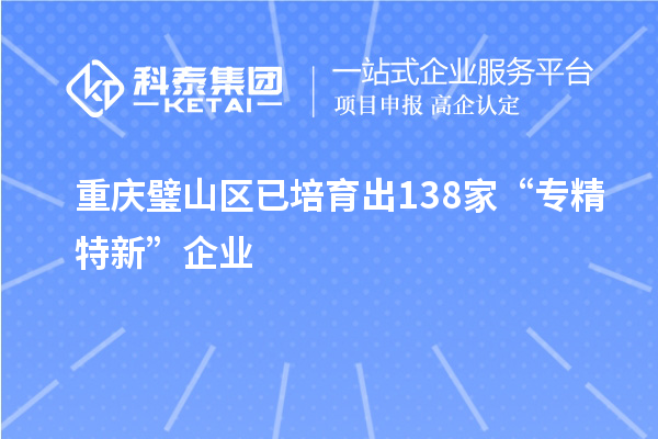 重慶璧山區已培育出138家“專(zhuān)精特新”企業(yè)