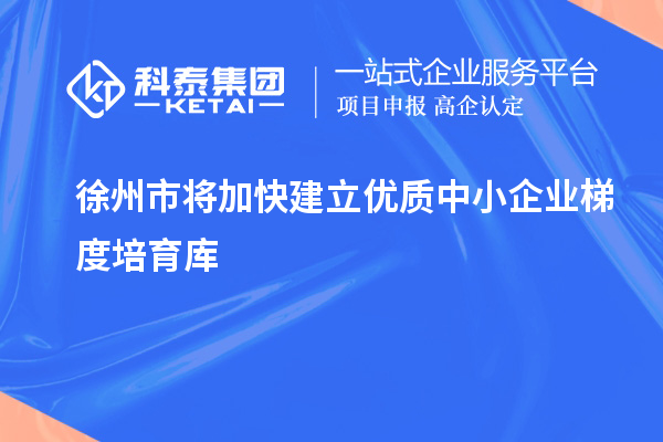 徐州市將加快建立優(yōu)質(zhì)中小企業(yè)梯度培育庫(kù)