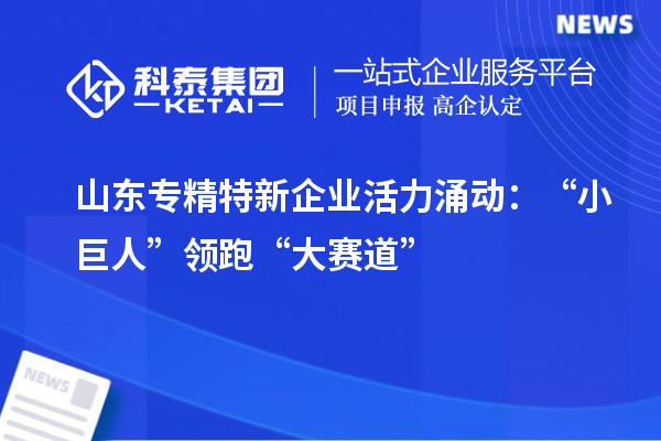 山東專精特新企業(yè)活力涌動(dòng)：“小巨人”領(lǐng)跑“大賽道”