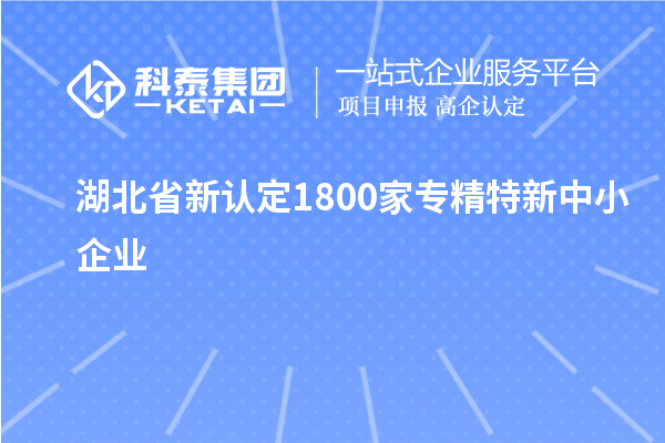 湖北省新認(rèn)定1800家專精特新中小企業(yè)