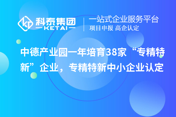 中德產業(yè)園一年培育38家“專精特新”企業(yè)，<a href=http://m.qiyeqqexmail.cn/fuwu/zhuanjingtexin.html target=_blank class=infotextkey>專精特新中小企業(yè)</a>認定