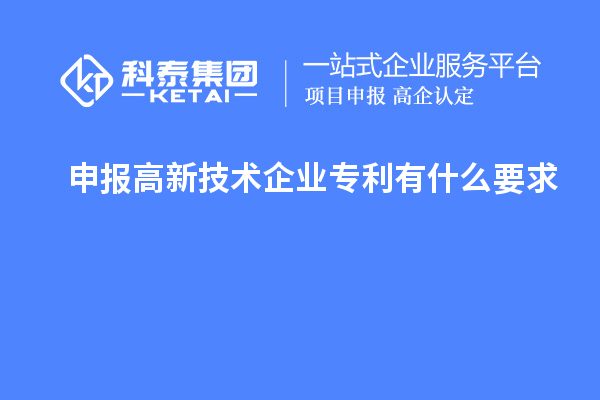 申報(bào)高新技術(shù)企業(yè)專(zhuān)利有什么要求