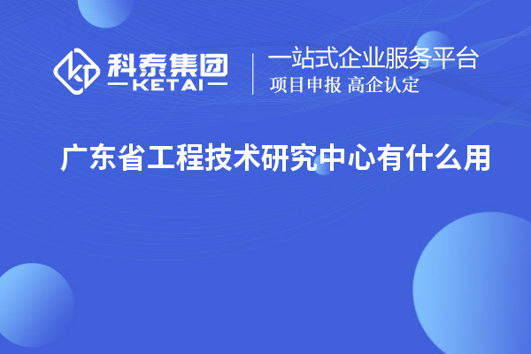 廣東省工程技術(shù)研究中心有什么用