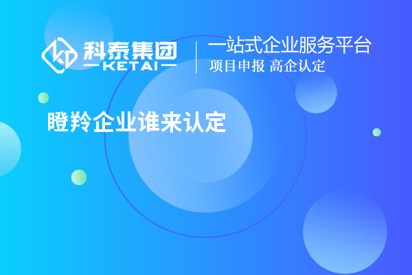 瞪羚企業(yè)誰來認定