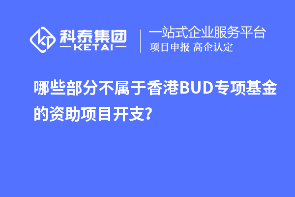 哪些部分不屬于香港BUD專項基金的資助項目開支？