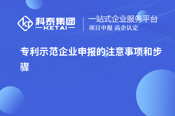 專利示范企業(yè)申報的注意事項和步驟