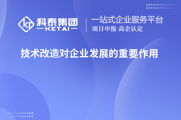  技術(shù)改造對(duì)企業(yè)發(fā)展的重要作用