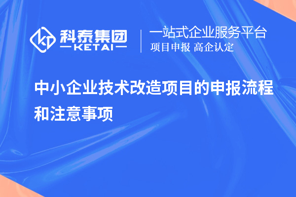 中小企業(yè)技術(shù)改造項目的申報流程和注意事項