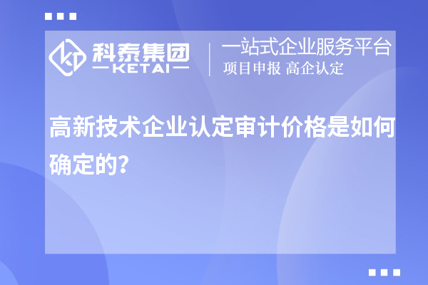 高新技術(shù)企業(yè)認(rèn)定審計(jì)價(jià)格是如何確定的？