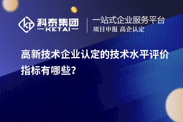 高新技術(shù)企業(yè)認(rèn)定的技術(shù)水平評(píng)價(jià)指標(biāo)有哪些？