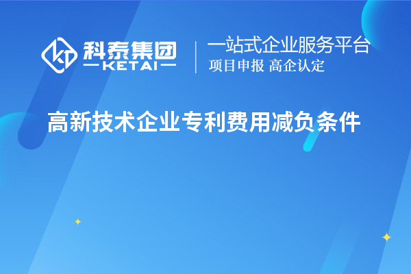 高新技術(shù)企業(yè)專利費(fèi)用減負(fù)條件