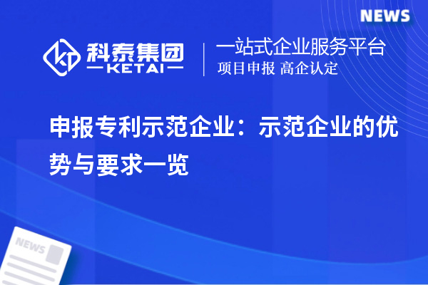 申報專(zhuān)利示范企業(yè)：示范企業(yè)的優(yōu)勢與要求一覽