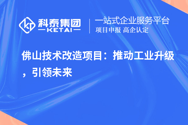 佛山技術(shù)改造項目：推動(dòng)工業(yè)升級，引領(lǐng)未來(lái)