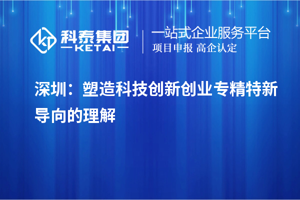 深圳：塑造科技創(chuàng  )新創(chuàng  )業(yè)專(zhuān)精特新導向的理解