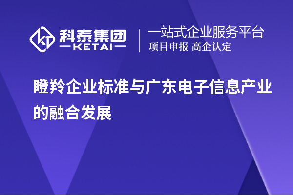 瞪羚企業(yè)標(biāo)準(zhǔn)與廣東電子信息產(chǎn)業(yè)的融合發(fā)展