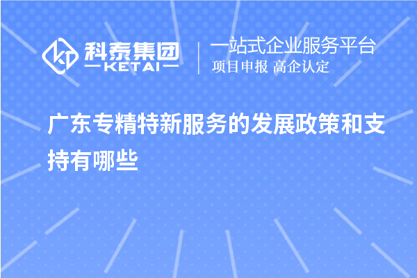  廣東專精特新服務的發(fā)展政策和支持有哪些