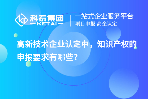 高新技術(shù)企業(yè)認(rèn)定中，知識(shí)產(chǎn)權(quán)的申報(bào)要求有哪些？