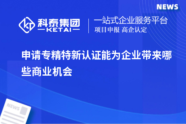 申請專精特新認證能為企業(yè)帶來哪些商業(yè)機會