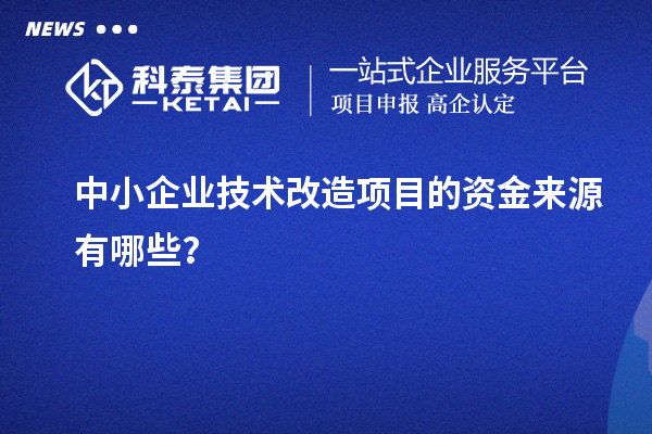 中小企業(yè)技術(shù)改造項目的資金來源有哪些？