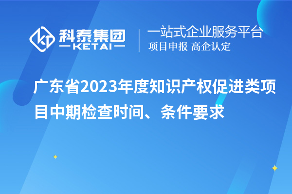 廣東省2023年度知識產(chǎn)權(quán)促進(jìn)類項(xiàng)目中期檢查時間、條件要求