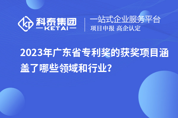 2023年廣東省專利獎(jiǎng)的獲獎(jiǎng)項(xiàng)目涵蓋了哪些領(lǐng)域和行業(yè)？