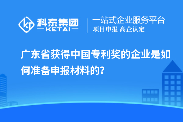 廣東省獲得中國(guó)專利獎(jiǎng)的企業(yè)是如何準(zhǔn)備申報(bào)材料的？