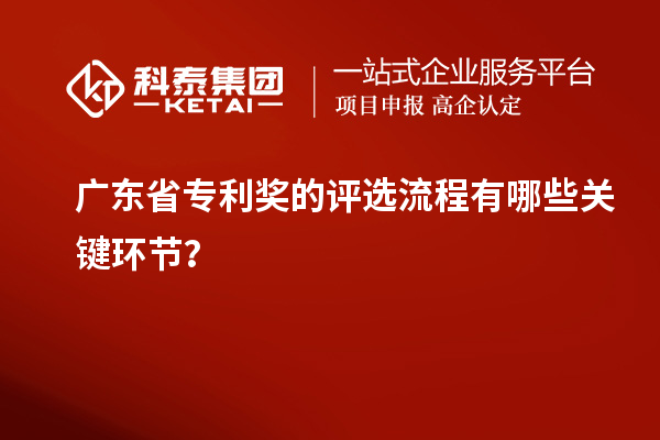 廣東省專利獎(jiǎng)的評(píng)選流程有哪些關(guān)鍵環(huán)節(jié)？