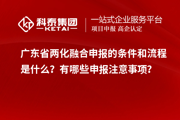 廣東省兩化融合申報的條件和流程是什么？有哪些申報注意事項？